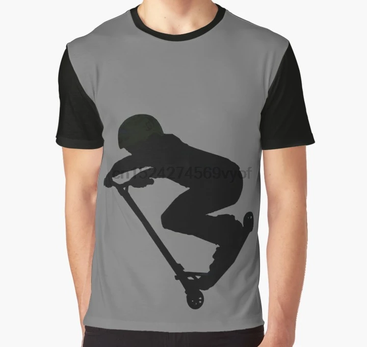 

All Over Print Women T Shirt Men Funny tshirt Scooter Boy 5B (no shadow) Stunt Scooter Graphic T-Shirt