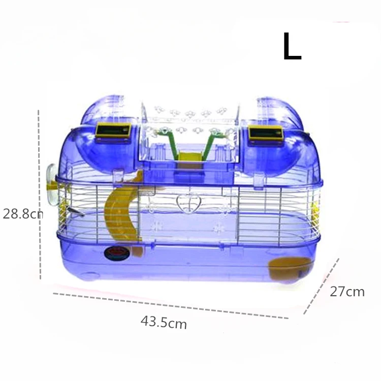 Шагомер хомяк клетка игрушки бегущий счетчик роскошная вилла хорек морская свинка кровать крыса шиншилл клетка для Ежика аксессуары для хомяка - Цвет: L