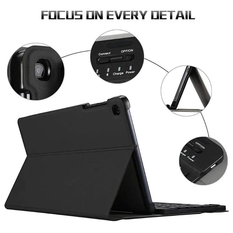 For Samsung Galaxy Tab A 10.1 T510 T515 S5e SM-T720 tablet Aluminum Alloy Bluetooth Magnetic Backlight Keyboard Smart Case Cover