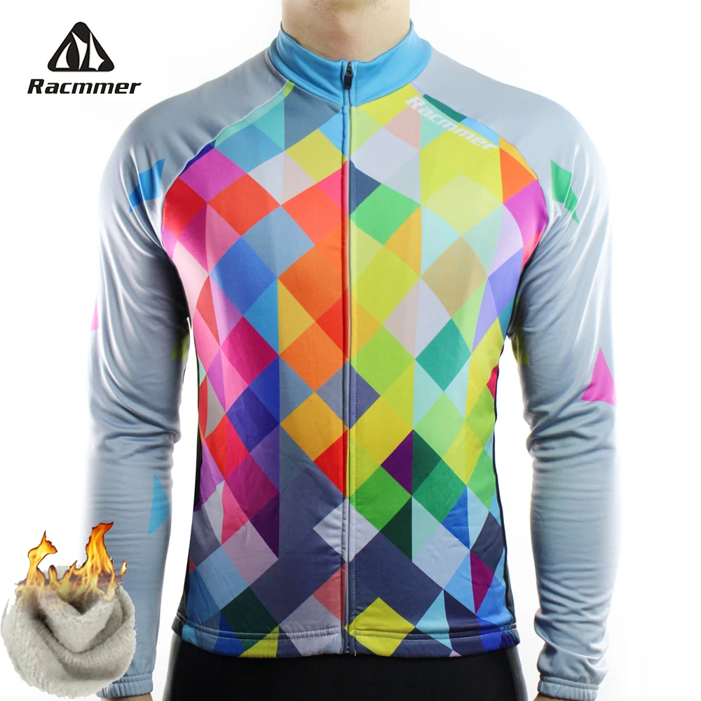 Ropa Ciclismo мужская теплая флисовая велосипедная одежда с длинным рукавом для