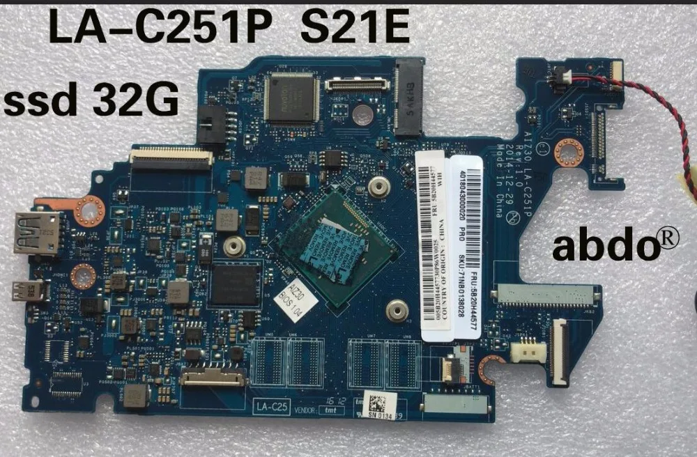 Abdo lenovo S21E S21E-20 AIZ30 LA-C251P материнская плата для ноутбука планшет материнская плата Процессор N2840 2G SSD 32G ТЕСТ ОК