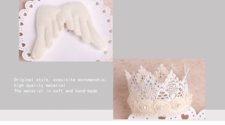 Newborn baby felt angle wings props