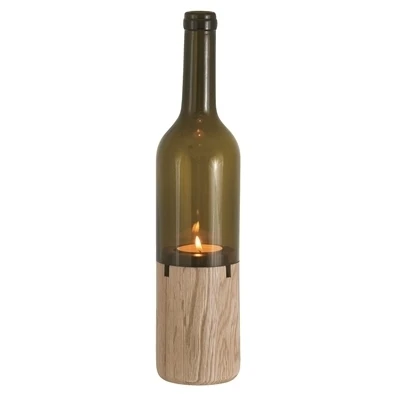 Siena Tealight Holder, Brown Bottle