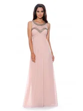 Prom Dresses Verkauf 2016 Pretty A-line Scoop Neck Bodenlangen Chiffon Kleid Kleid Langen Abend Formal Drapierte Sleeveless F1968