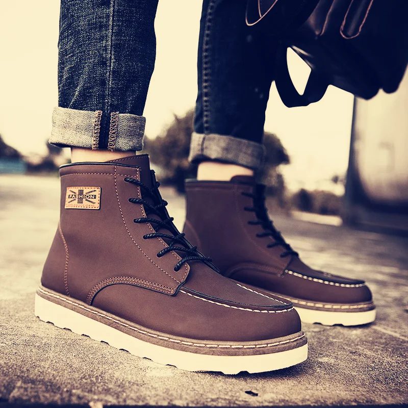 

Martin Boots Autumn Winter Shoes England High Help Martin Shoes Retro Tooling Leather Boots Desert Boots