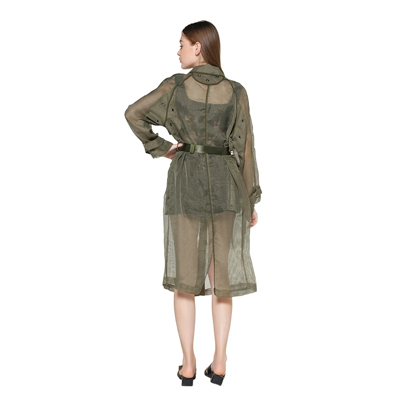 Тренч GetSpring Женский длинное повседневное пальто с ремнем на лето 2019|Плащи и