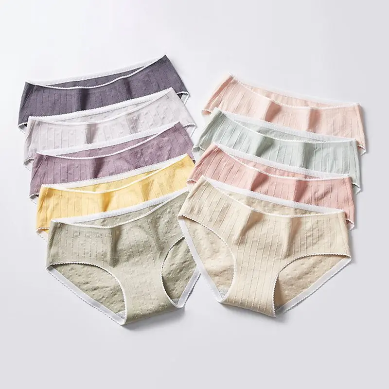 

Women Sexy Low-rise Briefs Ladies Seamless Cotton Panties Lingerie Solid Soft Sweet High Stretch Panties Thong Intimate Wear