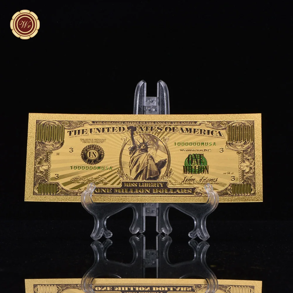 WR деловой сувенир подарок 100 доллар американская золотая банкнота США памятный значок Дональда Трампа Банкнота с подставкой - Цвет: style 14