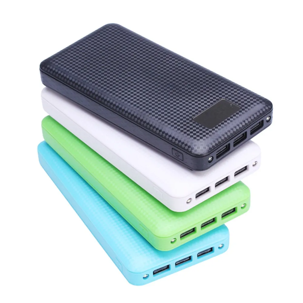

5V 2.1A 1000mah Power Bank 18650 Battery Box 3 USB Mobile Phone Charger DIY Shell Case powerbank portable charging For xiaomi 6x