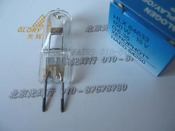 

OSRAM 64633HLX 15V 150W G6.35 halogen lamp,BRJ/EVB xenophot bulb,64633 HLX 15V150W,endoscope projector light source