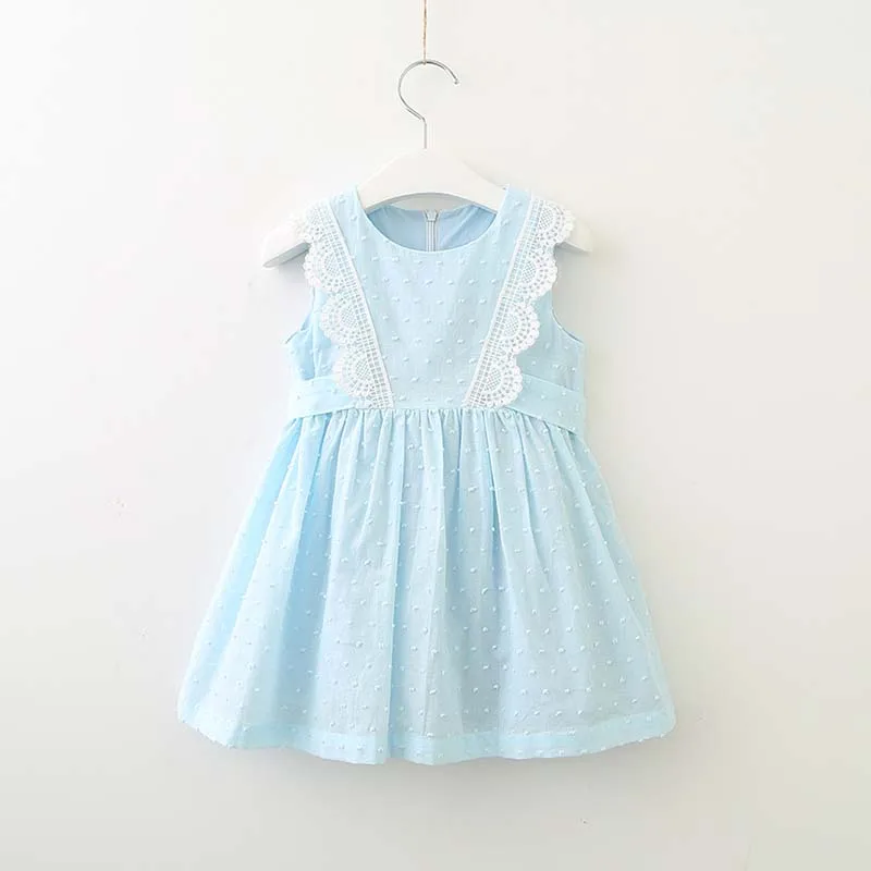 2019 Fashion Summer Baby Girls Lace Solid Sleeveless kids princess party dress costume for girls