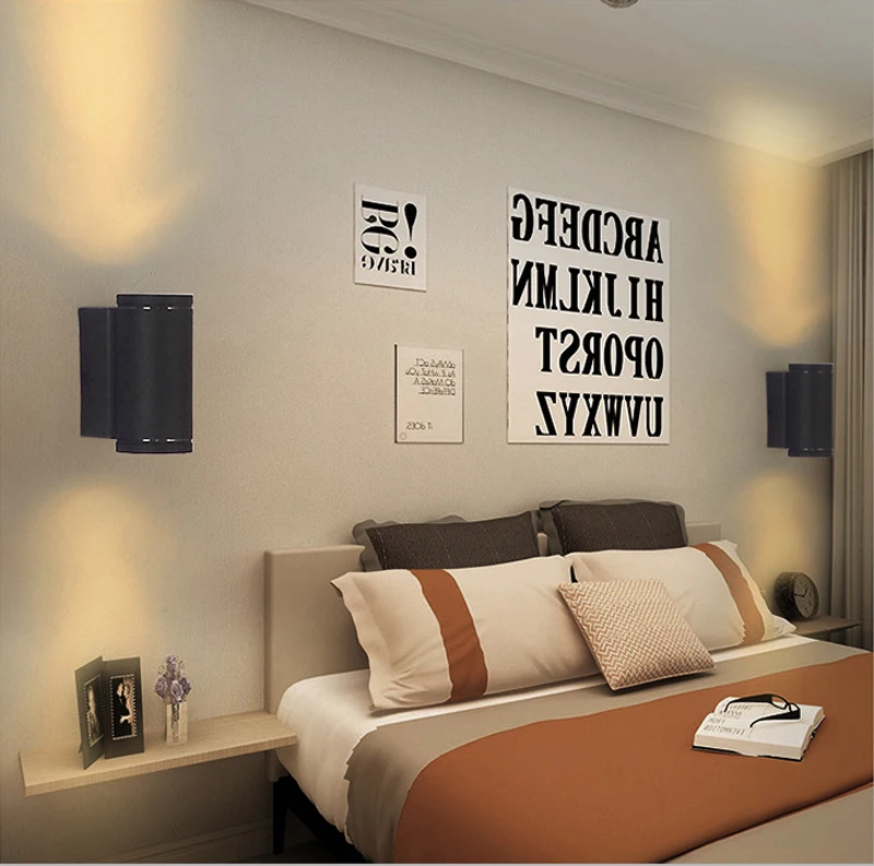 6 Вт теплый белый/красный/фиолетовый светодиодный настенный светильник AC90 265V