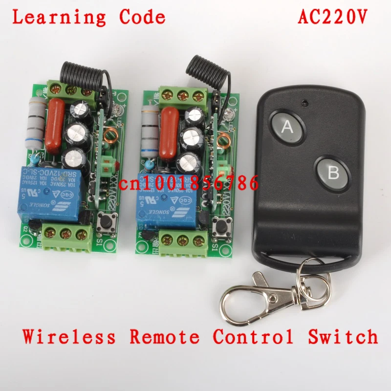 

RF wireless remote control switch system 2Receiver /switch &1Transmitter/remote control 220V10A1CH output way adjustable