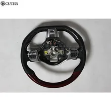 Для Volkswagen Golf R Стиль углеродного волокна для колеса рулевого управления автомобиля рулевого управления кожаный автостайлинг 09-15