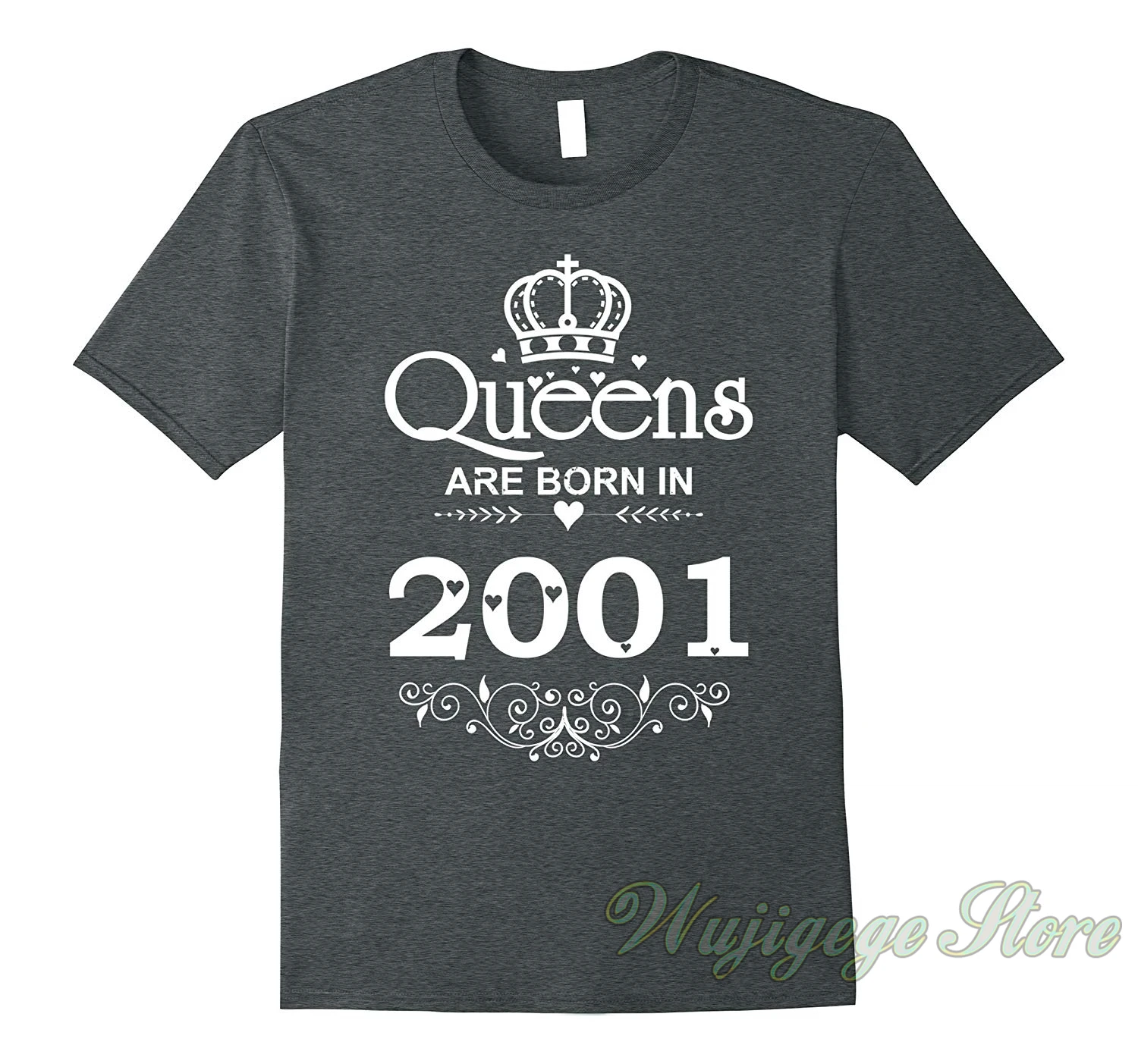 

Summer funny print Funny Queens Are Born In 2001 T-shirt 16th Birthday Gift Tee t shirt men women tops tee 100% cotton tshirts