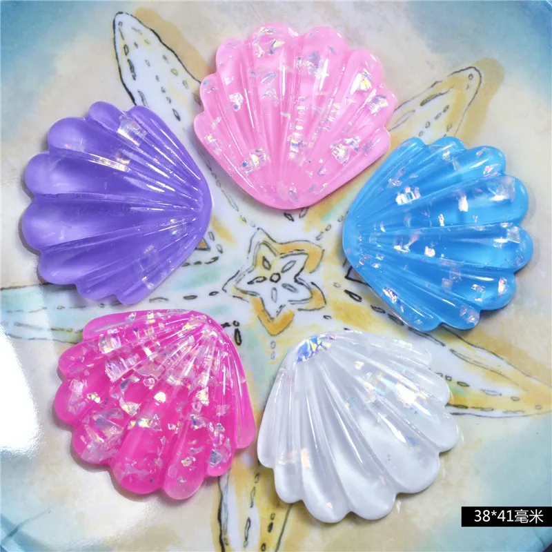

5 Colors Resin Glitter Shell Super Light Clay Slime Supplies Additive In The Slide Glue for Clay DIY Crafts Decoration Materials