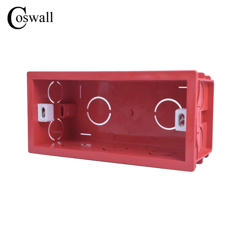 Coswall, супер качество, 144 мм* 67,5 мм, внутренняя Монтажная коробка, Задняя кассета для 154 мм* 72 мм, настенный светильник, переключатели и розетки