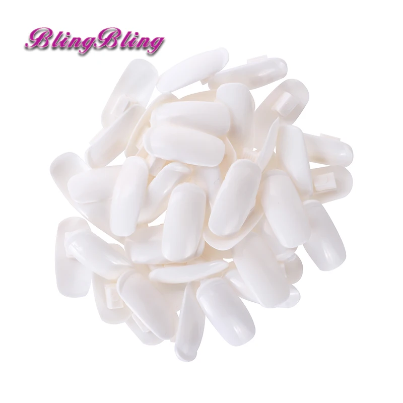 

Salon Nail Art Trainer Equipment 100PCS Manicure Nail Tips For Practice Hand Flexible Fake Human Fingers Personal Refill Nails