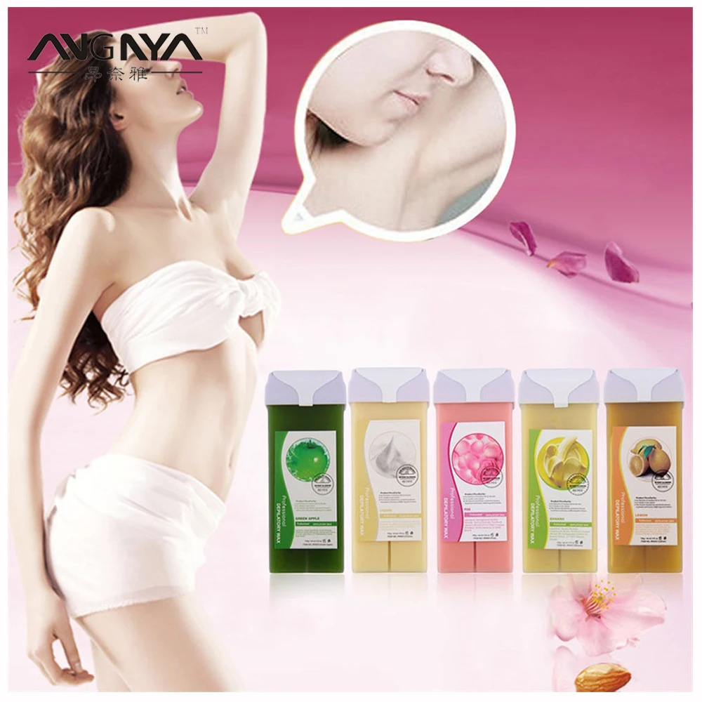 

ANGNYA New 100g Roll On Hot Depilatory Wax Cartridge Heater Waxing Hair Removal Tools Numerous Fragrance Body Cleaner Tool