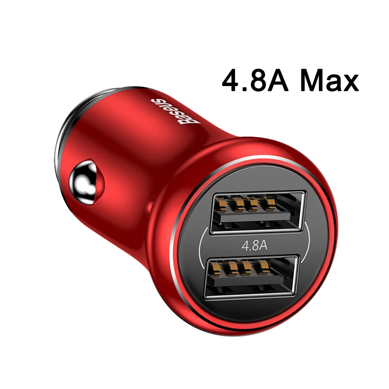 Baseus Quick Charge 3,0 USB Автомобильное зарядное устройство QC QC3.0 Turbo Быстрая зарядка двойное автомобильное USB зарядное устройство для iPhone Xs X Xiaomi Mi мобильного телефона - Тип штекера: Red