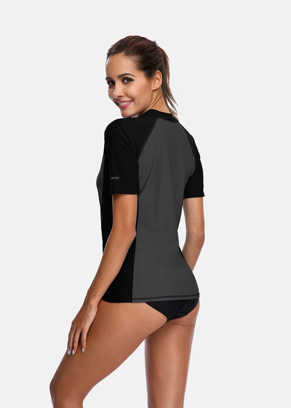 Charmo, женские рубашки с коротким рукавом, Рашгард, купальник для серфинга, топ UPF 50+, рубашка для бега, велосипедная рубашка, купальник, костюм для серфинга