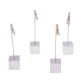 

Pack of 10 Place Card Holder - Wedding Name Table Setting Marker - Shop Display Price Tag - Silver
