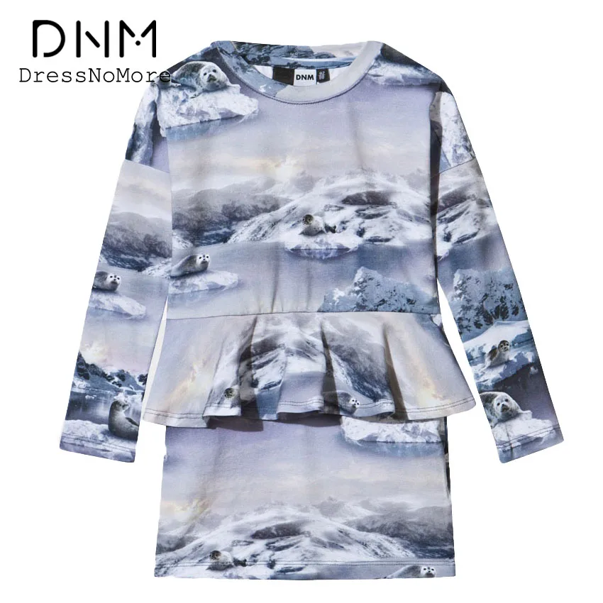 

Girls Spring Dresses Kids Print Floral Long Sleeves Party Dress For Kids Teenage Princess Pattern Clothes Vestidos