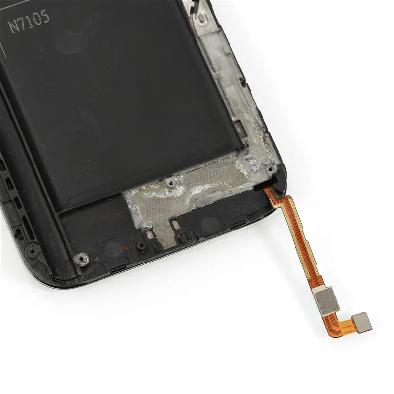 Серый для samsung Galaxy Note II 2 N7105 I317 ЖК-дисплей Дисплей Сенсорный экран процессор изображений с рамкой+ меню сборка кнопок