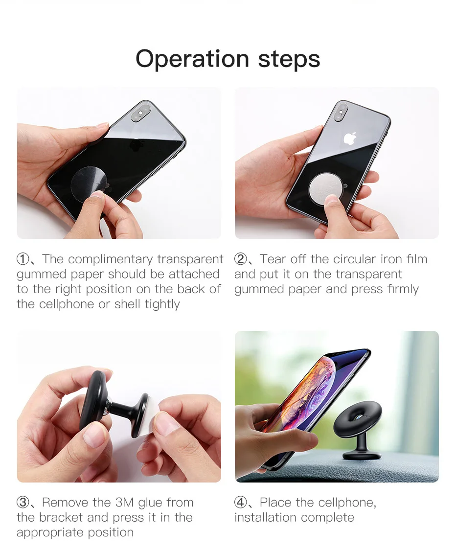 Baseus универсальный магнитный автомобильный держатель для телефона в автомобиле держатель для мобильного телефона Подставка для iPhone Sumang 360 градусов магнит держатель