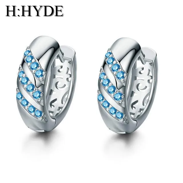 Модные Классические круглые серьги H:HYDE для женщин кольца с цирконом золотого