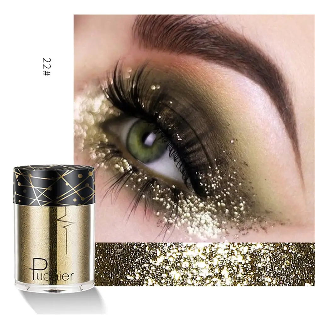 

24 Color Eye Makeup Glitter Sequins Glue Face Manicure Shine Sequins Diamond Glitter Powder Loose Powder Pigment Flash Eyeshadow