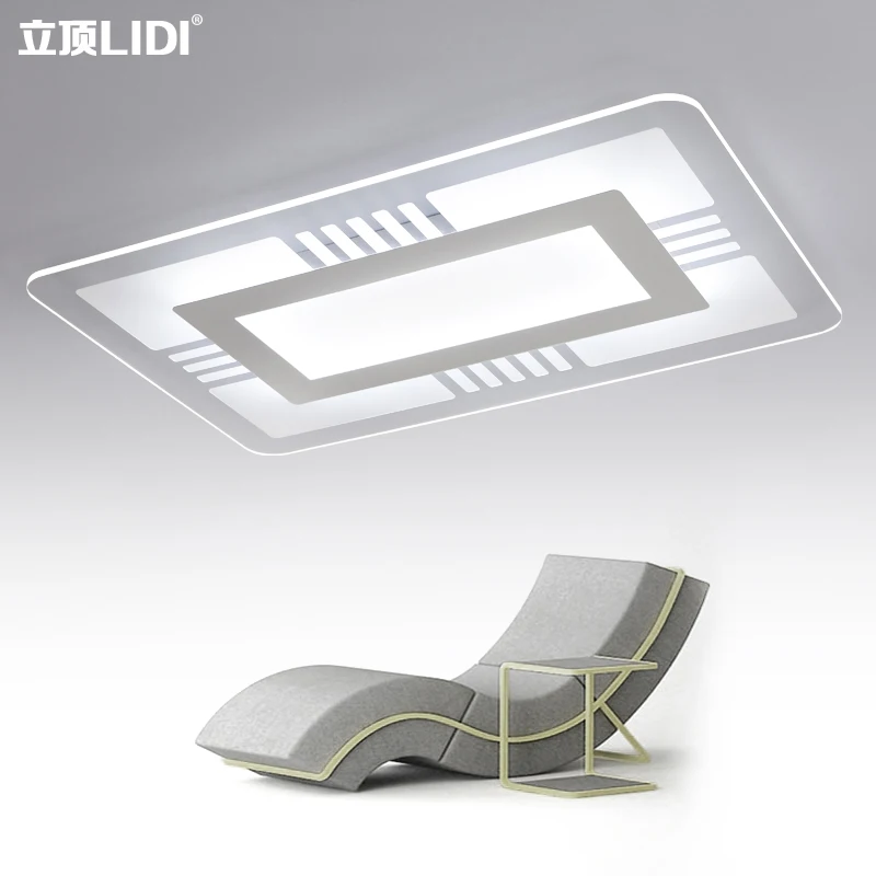 

Thin rectangular living room lights LED ceiling lamps square bedroom minimalist modern hall atmosphere acrylic lamp