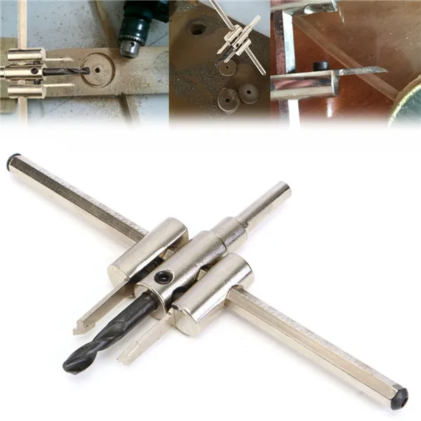 40mm-200mm Adjustable Metal Wood Circle Cutter Hole Saw Drill Bit