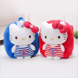 Плюшевая сумка-рюкзак hello kitty для детского сада, детская школьная сумка, сумка для еды, рюкзак «Котенок», Детский плюшевый hello kitty