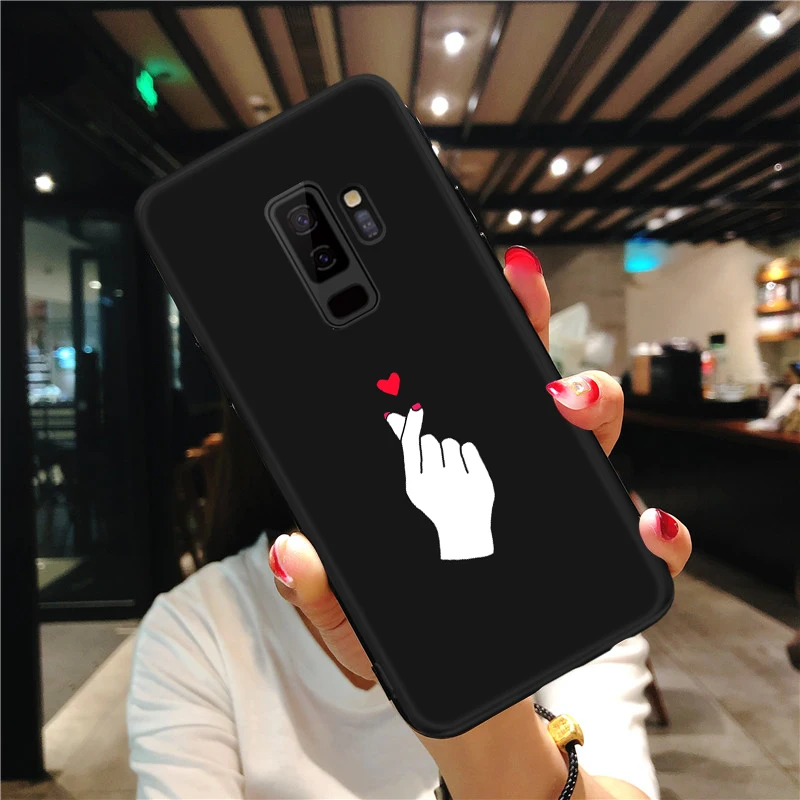 نمط حقيبة لهاتف سامسونج غالاكسي S8 s9 Plus ملاحظة 8 9 A8 A6 زائد 2018 A5 A7 2017 الأسود ماتي غطاء لسامسونج 8 J4 J6 A9 S10 S10E