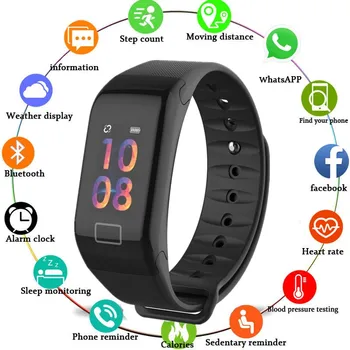 

Sport Smart band bracelet Health Fitness Tracker Watch Wristband Heart Rate Monitor Smart Bracelet F1 Smartband Blood Pressure