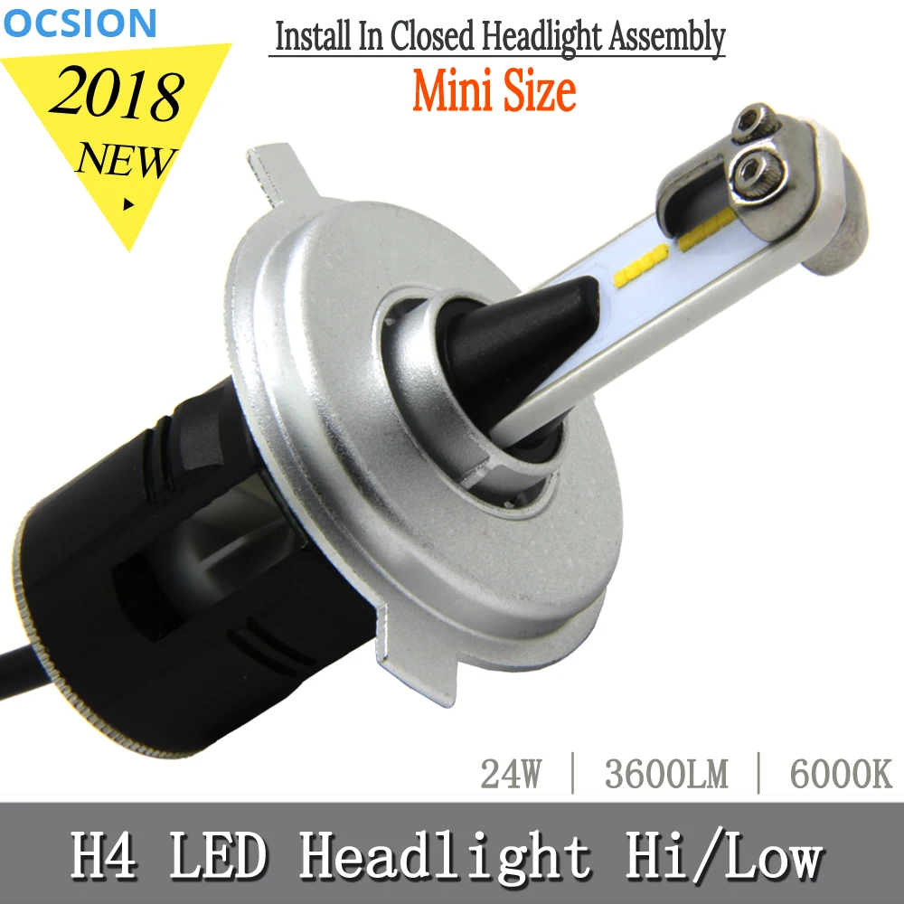 

B6 H4 LED Headlight Bulb Hi Lo 24w Motorcycle Headlights 6000k 3600lm H4-3 Auto Bulbs Headlamp Car Fog Light Kit 2018 New