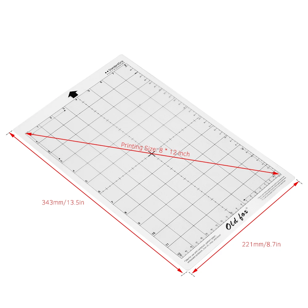 Aibecy старый Лисий сменный коврик для резки прозрачный клейкий коврик с измерительной сеткой 8 на 12 дюймов для силуэта Камея Cricut