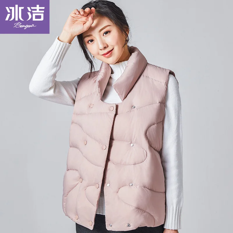  winter duck down Outwear Winter Vest Thick Section Keep Warm Vest Coat Solid Cold Season Coat Women