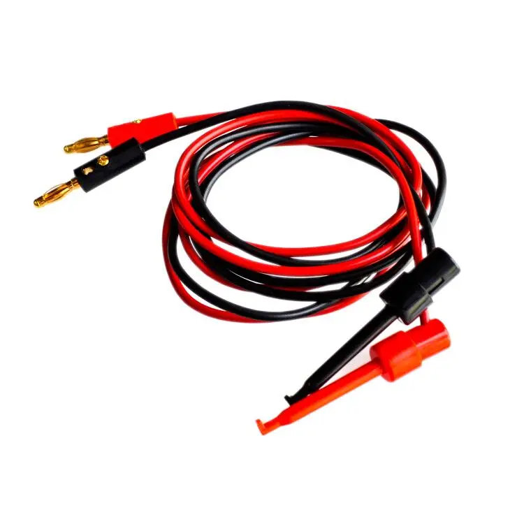 

1 Pair Small Test Hook Clip to Banana Plug for Multimeter Test Lead Cable