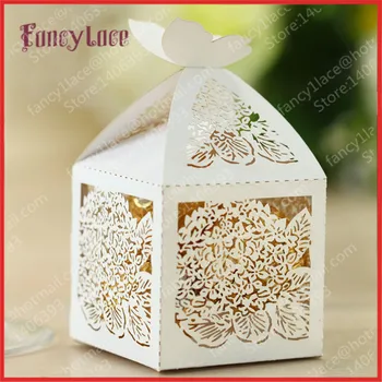 

25X Hot Wedding Favor Laser Cut Paper Butterfly Flower Gift Candy Box, Wedding Chocolate Box Customized for Party Decoration