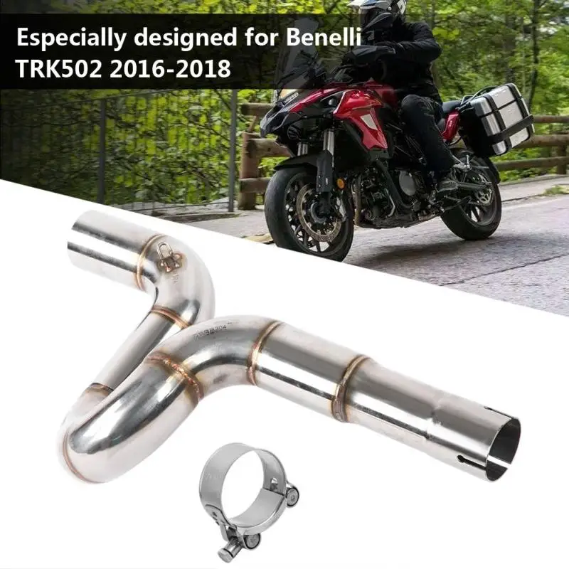 Средняя выхлопная труба мотоцикла для Benelli TRK502 аксессуары для мотоциклов из нержавеющей стали