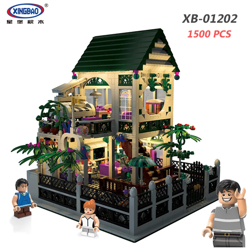 

XingBao 01202 1500PCS Building Blocks the New Romantic Heart Set With Light USB MOC Bricks Educational Toys As Valentine's Day