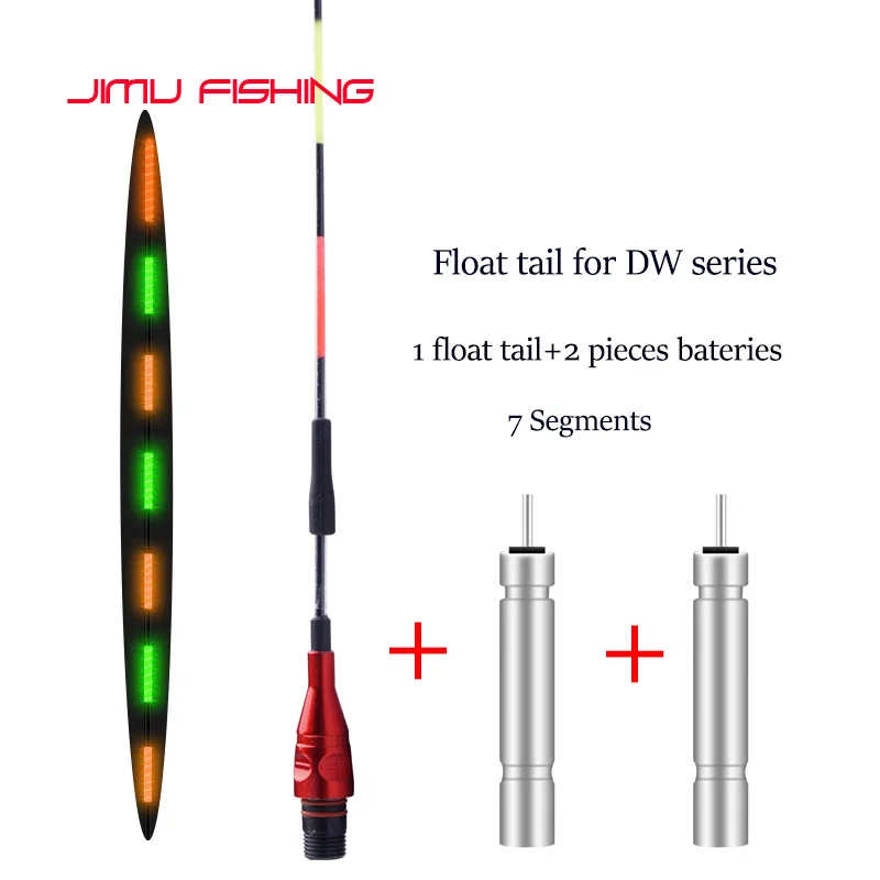 Пресноводный поплавок, светящиеся поплавки для рыбалки, 5 моделей, композитный нано-Буй+ один CR425 аккумулятор, аксессуары для ловли карпа - Цвет: Tail for DW 7 light