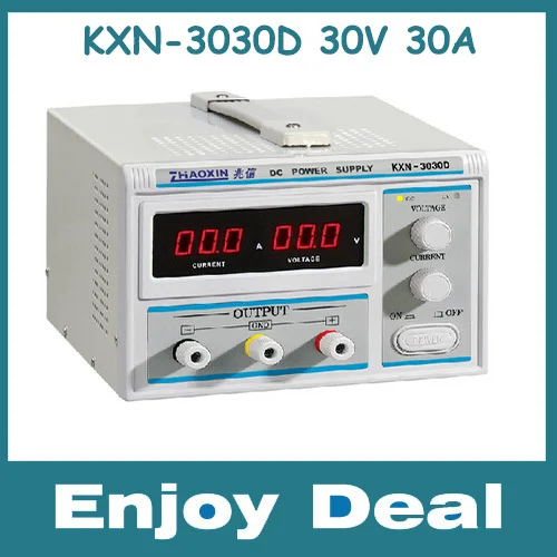 Цифровой KXN-3030D прецизионный Регулируемый источник питания 30V 30A DC отправка тестовой линии