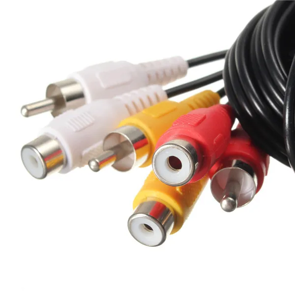 Удлинитель LEORY 5 м 3 RCA в штекер гнездо AUX кабели DVD аудио видео AV сплиттер|3 rca|rca toaudio