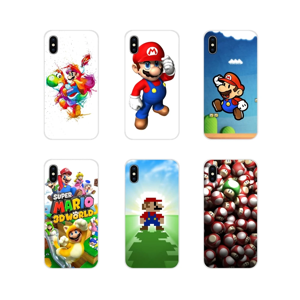 

For Xiaomi Mi6 A1 5X 6X Redmi Note 5 5A 4X 4A 4 3 Plus Pro pocophone F1 Accessories Phone Shell Covers Cute Super Mario Bros