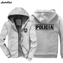 Модный Вдохновленный испанский национальный Полицейский спецназ идет Espana Policia дизайн толстовка мужская теплая куртка на молнии Толстовка