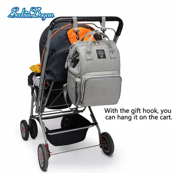 

SeckinDogan Baby Diaper Bag USB Charging Baby Nappy Backpack for Stroller Waterproof Travel Handbag 3in1 Fashion Mummy Bags