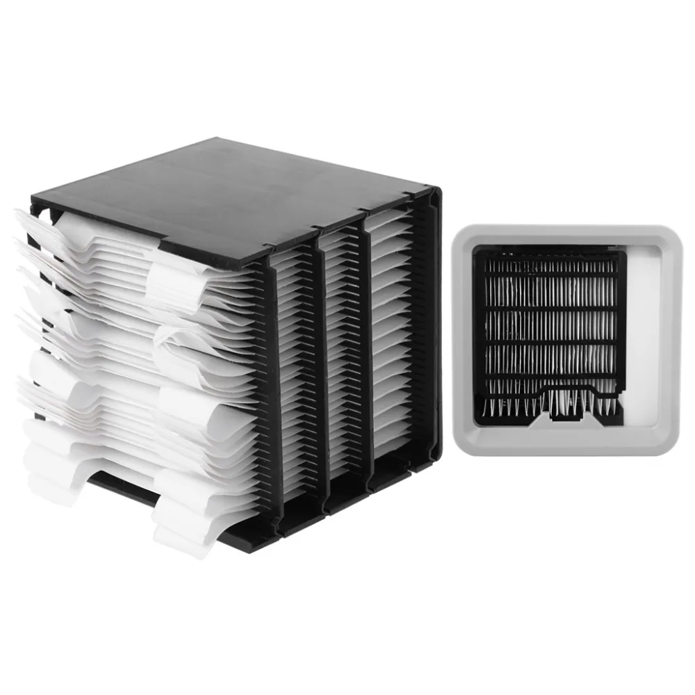MEXI 32 piezas papel de filtro de escritorio USB ventilador de aire acondicionado Filtro de núcleo 11,5x11,2x12 cm para fitfirst COMLIFE enfriador de aire